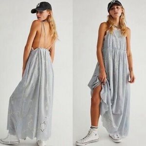 Free People Rosalia Embroidered Apron Dress